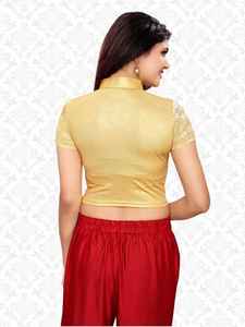 Lourd Designer fête porter nouveauté fantaisie coupe tailles parfaites couleur noire coton soie chemise Style Blouses pour les femmes prêt à Alphanumero - Product Image 5