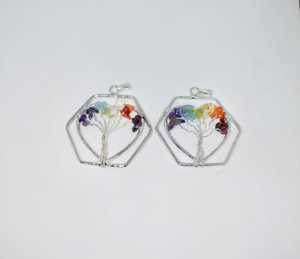 Colgantes de piedras preciosas en forma de corazón de árbol de la vida 7, colgante de la mejor calidad, venta al por mayor, de ágata de Ameena - Product Image 5