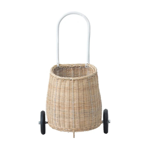 Dệt wicker và gỗ mây luggy Giỏ xe đẩy em bé giỏ hàng pram - Product Image 6