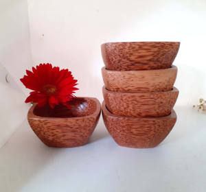 Bol de salle à manger en noix de coco rustique fait à la main écologique naturel décor à la maison de haute qualité Vietnam fait petite boîte d'occasion de Pâques emballée - Product Image 1