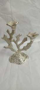 Portavelas de 2 brazos de metal con forma de árbol de aluminio para el hogar, restaurante, hotel o boda con fines decorativos - Product Image 2