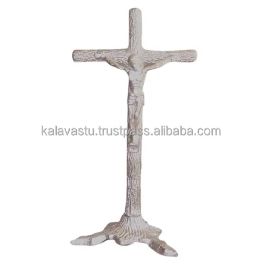 Religieuze Crucifix Aluminium Kruisen Decoratieve Muur Kruis Metalen Decoraties Voor Thuis Religieuze Metalen Opknoping Kruis Muur Decor