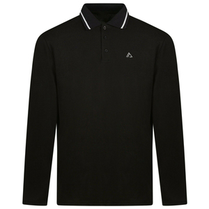 Chemises polo personnalisées avec logo brodé, couleur bleu ciel, manches longues, chemise polo homme, prix bas, chemises polo de golf - Product Image 3