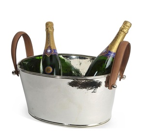 Barra de acero inoxidable brillante Cubo de hielo Vintage Ecológico Elegante Forma ovalada Chic para acabado Metal duradero Regalo de negocios - Product Image 1