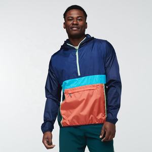 Sudadera con capucha y cremallera para hombre personalizada OEM chaquetas ligeras deportivas para correr al aire libre con logotipo ropa de calle cortavientos de primavera - Product Image 3