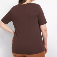 T-shirts d'été personnalisés en toile 100 % coton 180 g à manches longues pour femmes, respirants et confortables à col rond – Vente en gros