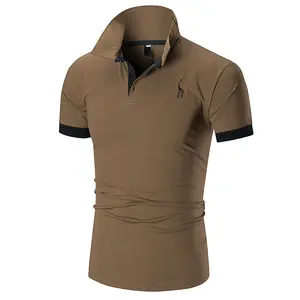 사용자 정의 디자인 자신의 브랜드 폴로 셔츠 반팔 남성 100% 코튼 빠른 건조 남자 골프 폴로 티셔츠 자수 로고