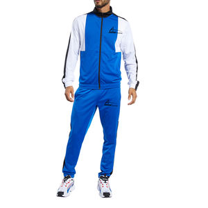 Survêtement à bloc pour hommes, en tissu polaire, de couleur bleu et blanc, Sweat-shirt, Jogging, entraînement, sport, pour garçons - Product Image 3