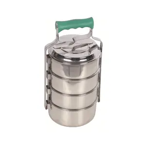 Lonchera de Acero Inoxidable NEELKANTH/MAXFRESH con Agarre de Silicona, Capacidad de 1-3L, Diseño Plegable - Product Image 1