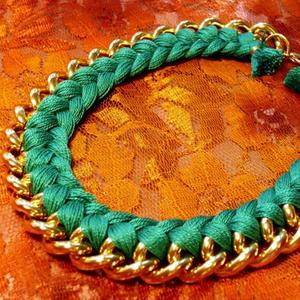 Collier de mode de mariage à la mode en fil de perle en acier inoxydable fait à la main indien - Product Image 1