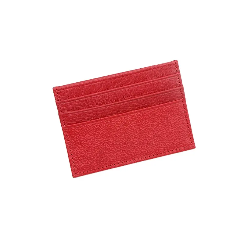 Slim Top Grain Cowhide Leather Credit Card Holder Protective Sleeve Cover For Name Id Card Bank Card Travel Mini Wallets