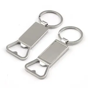 China Factory Bulk Metal Bottle Opener Key Chains Different Types Of Blank Custom Hotel Logo Key Ring Sample Free