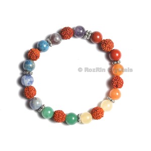 Best Saler of Chakra With Rudraksha <b>Bracelets</b> : Chakra With Rudraksha <b>Bracelets</b> For Sale - Product Image 1