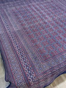 Ajrakh-colcha de algodón con estampado floral, colcha India hecha a mano - Product Image 3