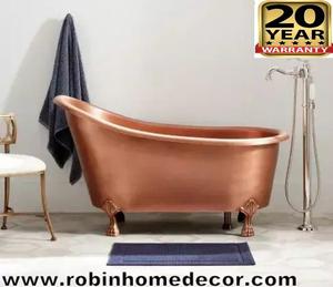 Bañera de cobre portátil personalizable de alta demanda, baño plegable, característica decorativa, madera, Metal, tamaño disponible, forma, venta - Product Image 3