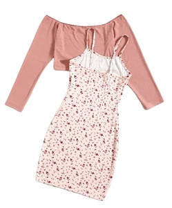 ชุดนอนระบายความร้อนพิมพ์ลายหัวใจของผู้หญิง, ชุดนอนผ้าโพลีเอสเตอร์อีลาสเทนแต่งระบายขอบแขนกุดแบบลำลองใส่อยู่บ้าน - Product Image 4