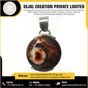 Indian Supplier Offers Unisex Fine Pendants & <b>Charms</b> Sterling <b>Silver</b> Bezel Set <b>Silver</b> Plated at an Price - Product Image 6