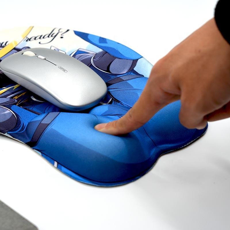 Alfombrilla De Ratón 3D Con Pechos De Silicona Anime - Reposamuñecas Ergonómico, Antideslizante, 22x27 Cm, Diseño Manga