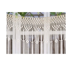 Toile de fond de mariage en macramé moderne faite à la main, grande et petite décoration murale en tissu, vente en gros directe d'usine pour la maison et les mariages - Product Image 3