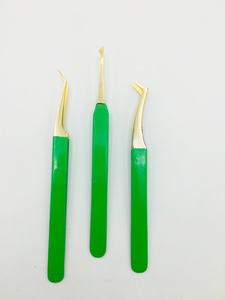 Pinzas de extensión de pestañas con revestimiento de color sostenible Pinzas de pestañas de volumen de bota de acero inoxidable con punta puntiaguda - Product Image 3