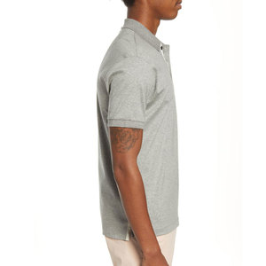 Polo de piqué de algodón elástico sólido de diseñador para hombre Jersey de manga corta personalizado con patrón de logotipo 3D - Product Image 5