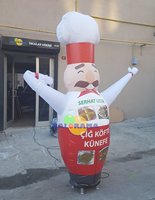 Ballon publicitaire de chef agitant la main, 3 mètres, en PVC, avec souffleur extérieur