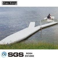 Plateforme flottante gonflable en forme de Y pour bateau, quai, île, radeau, patio, yacht, plateforme pour bain de soleil