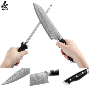 Juego de cuchillos de Damasco hechos a mano, 9 piezas, de acero inoxidable, para Chef de cocina - Product Image 3