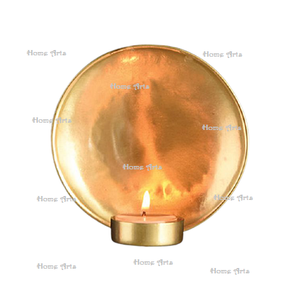 Porte-bougie mural en aluminium couleur argent avec porte-bougie rond de qualité supérieure pour la décoration de la maison - Product Image 4