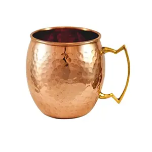 BEST Selling Copper Mugs Hammered Brass Handle Antique Beer Mugs Moscow Mule Customized 16 oz Restaurant Hotels Home Accessories