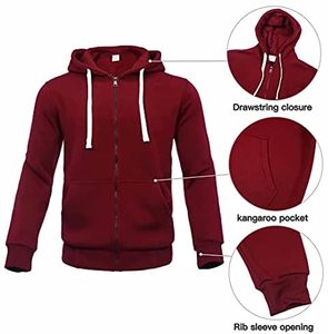 <b>Lounge</b> Wear Style Men's Thick Heavyweight Drawstrings Hoodie 2pc <b>Set</b> Tracksuits Pullover Fall Casual Sweat Suit For Men - Product Image 4