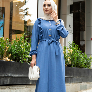 Robe de sécurité à motifs floraux, vêtements islamiques, tenue turque modeste, Abaya tunique Hijab, mode - Product Image 1