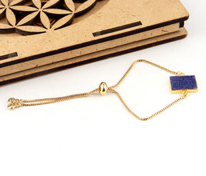 คอลเลกชันขายส่งสร้อยข้อมือล็อคแบบสไลด์น้ำตาลดรูซี่และซีแซดสร้อยข้อมือชุบทองแบบปรับได้สร้อยข้อมือโซ่ - Product Image 5