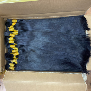 Michair-Bulk venta al por mayor vietnamita Remy paquetes de cabello humano virgen 100% máquina de onda recta sedosa humana extensiones de trama Doble - Product Image 2