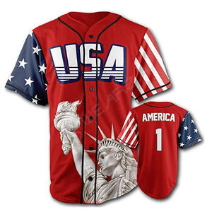Maillot de Baseball USA sublimé de joueur professionnel de qualité supérieure à vendre numéro de nom personnalisé et maillots de Logo de broderie - Product Image 5