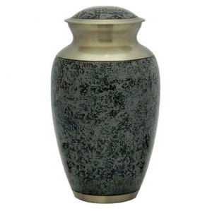 Urna de cremación de cenizas funerarias para adultos de latón grabada a mano estilo americano/europeo negro para almacenamiento - Product Image 3