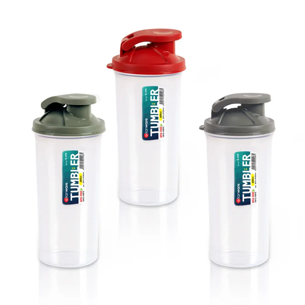 Elianware Customize Fitness Sports Plastic Blank Protein Water Bottle Shaker with Tap Lids