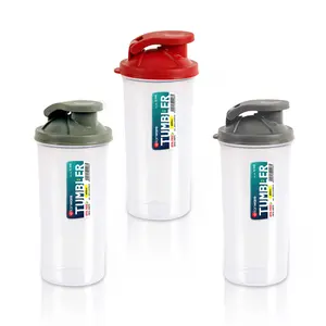 Elianware personalizza l'agitatore della bottiglia d'acqua della proteina in bianco di plastica di sport di forma fisica con i coperchi del rubinetto