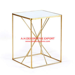 Table basse latérale en acier inoxydable, polissoir en argent, décoration de haute qualité, pour chambre à coucher et salon, offre spéciale - Product Image 4