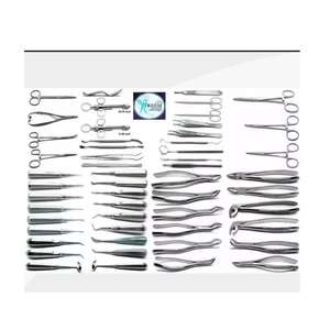 Ensemble de 53 pièces de haute qualité d'instruments de chirurgie dentaire manuelle base en acier pour l'examen des étudiants - Product Image 6