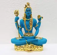 מתכת האל ההינדי שיווה/יב ג 'י איידול עבור בית או רכב לוח מחוונים (כחול)