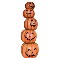 Statues en fibre de verre géantes, citrouille tour, Halloween, grande sculpture en fibre de verre personnalisée, citrouille, décoration extérieure pour événements festifs