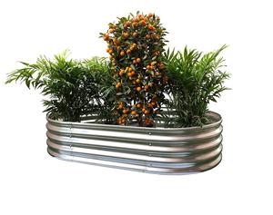 Jardinière ronde surélevée en métal galvanisé pour légumes et fruits, fleurs et herbes aromatiques pour la décoration du jardin. - Product Image 4