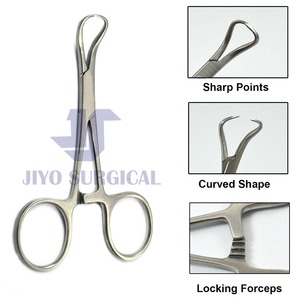 Pince à serviette Pince médicale autoclavable en acier inoxydable pour draper sécurisé Clip hémostatique réutilisable pour salle d'opération - Product Image 2