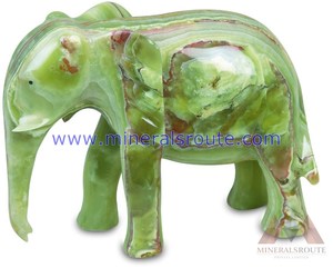 Sculpture d'éléphant en onyx, décoration d'intérieur en forme d'animal, objet d'art de collection, cadeau durable, artisanat naturel, technique de sculpture portative - Product Image 2