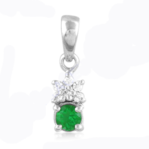 Style Vintage 925 Sterling Silver CZ Pendentif Forme Diamant Pierre Principale Femmes Bijoux De Fête Cadeaux Religieux Avec Perle Principale - Product Image 2