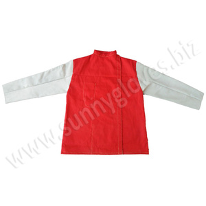 Veste de soudage de qualité supérieure résistante à la flamme, pour soudeur en cuir fendu robuste, veste de sécurité - Product Image 6