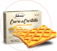 Falcone Traditionnel 240g Crostata Crème au Citron Douce Emballage Individuel Casher Certifié HACCP ISO Pâtisserie Italienne pour Thé et Café