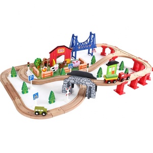 Juguetes Clásicos de Tren de Madera a Precio Económico, Juguetes de Encaje para Bebés - Product Image 1