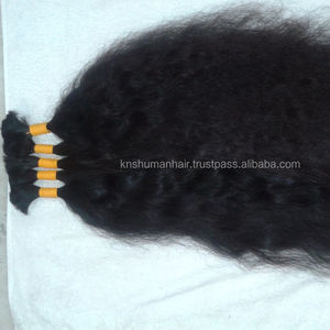 Materias primas a granel indio precio al por mayor del pelo 100% sin procesar pelo virginal donante cutícula alineada pelo 100% original cabello humano - Product Image 3